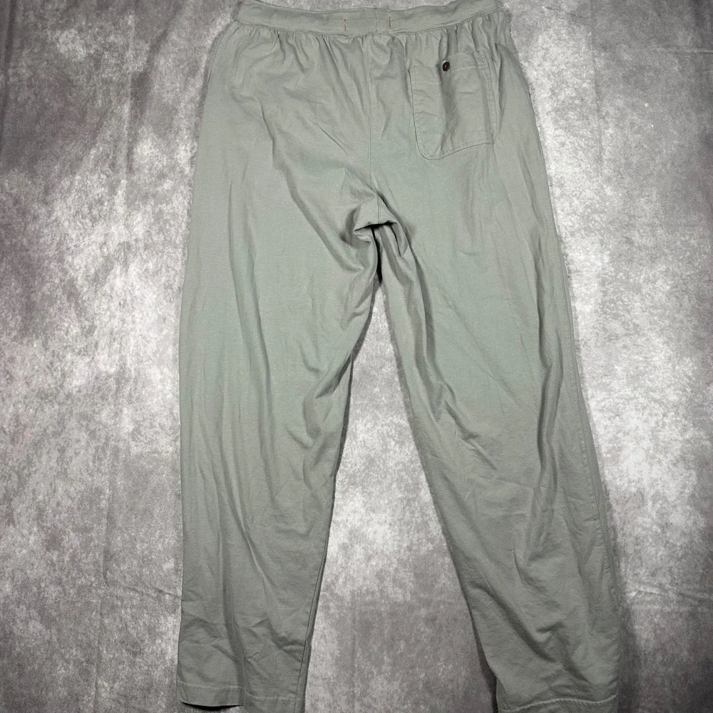 Tommy Bahama Mens Gray Cotton Lounge Pants Large Drawstring Marl Logo Athleisure